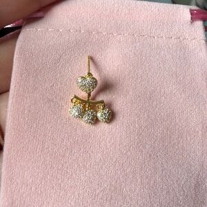 Gold Heart Drop Earrings